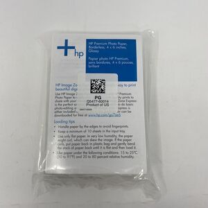 100 ct HP Photo Creations Premium Glossy 4x6 Borderless Photo Paper Q5477-60014